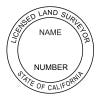 California Land Surveyor Seal impression 