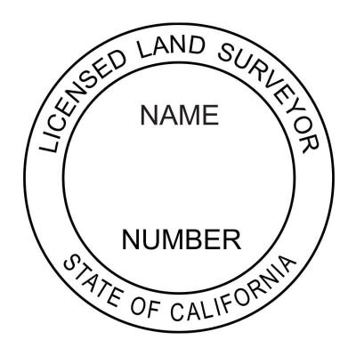 California Land Surveyor Seal impression 