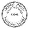 A close-up on the State of Colorado Engineer Seal