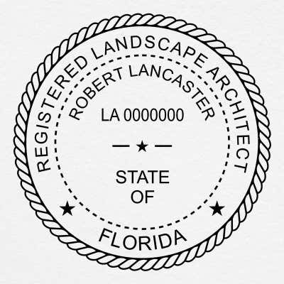 State of Florida Landscape Architect Seal - alternate view