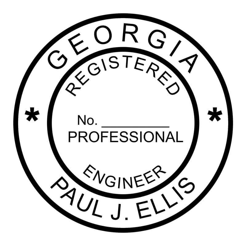 State of Georgia professional seal impression.