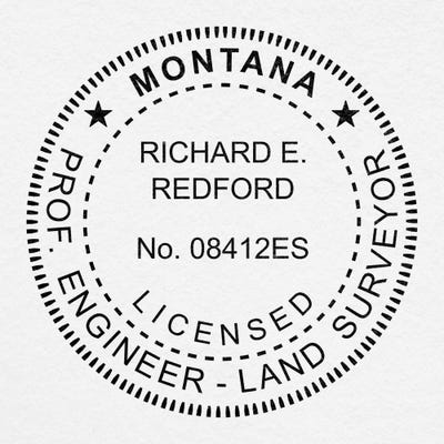State of Montana Engineer & Land Surveyor Seal - alternate view