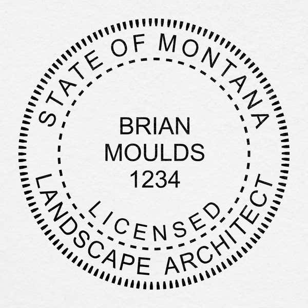 State of Montana Landscape Architect Seal - Milled Border