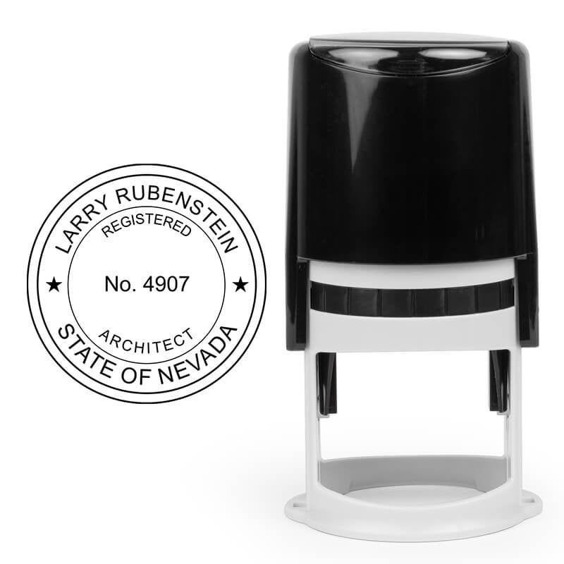 The State of Nevada Architect Stamp impression and body