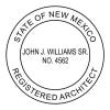 A close-up on the State of New Mexico Architect Seal