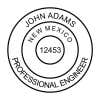 A close-up on the State of New Mexico Engineer Seal