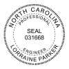 A close-up on the State of North Carolina Engineer Seal