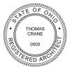 A close-up on the State of Ohio Architect Individual Seal