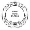 A close-up on the State of Ohio Engineer Stamp Seal design