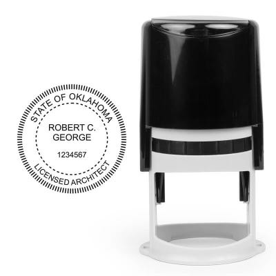 The State of Oklahoma Architect Seal and the self-inking stamp