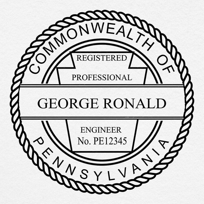 A close-up of the State of Pennsylvania Engineer Seal