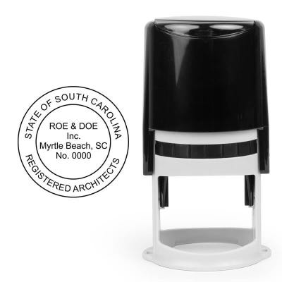 The State of South Carolina Architectural Firm Seal and a self-inking stamp