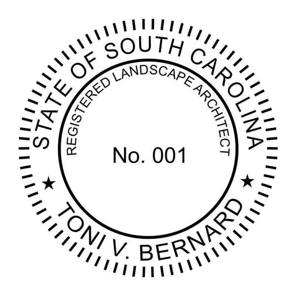 State of South Carolina Landscape Architect Seal