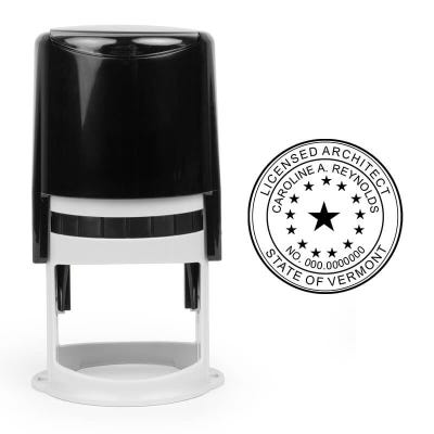 The State of Vermont Architect Seal and the self-inking stamp