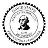 A close-up of the State of Washington Engineer Seal impression
