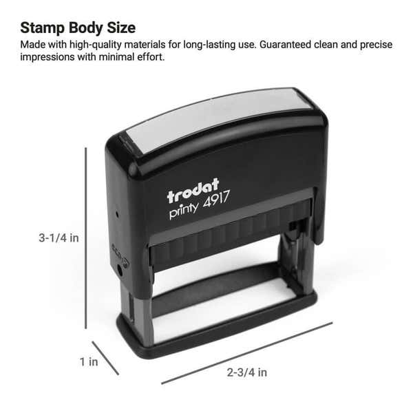 Trodat 4917 Black Ink Self Inking Stamp