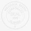 This is what the raised impression left by the Corporate Seal Embosser looks like on gray paper.