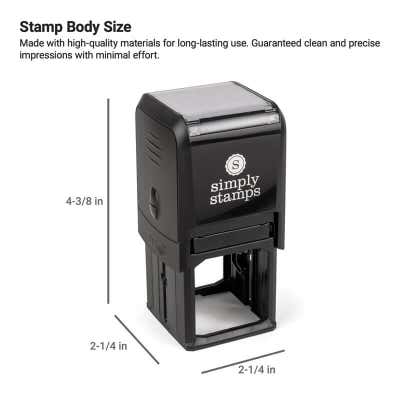 Medium Custom Stamp for Square & Round Logos - alternate view