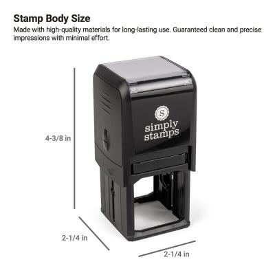 Medium Custom Stamp for Square & Round Logos - alternate view