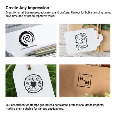 Medium Custom Stamp for Square & Round Logos - alternate view