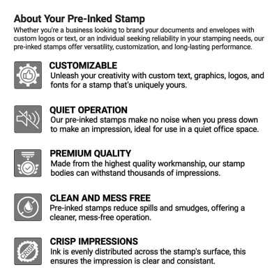 XL Custom Stamp for Square & Round Logos - alternate view
