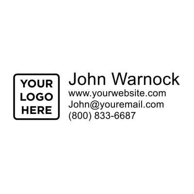 Custom Text Self-Inking Logo Stamp  - alternate view