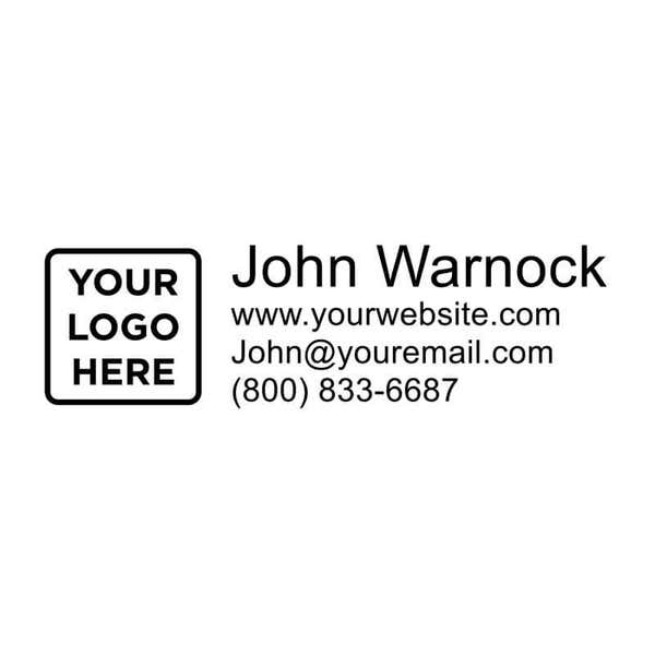 Custom Text Self-Inking Logo Stamp