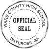 Example of the imprint from the Custom Official Seal, shown in black ink