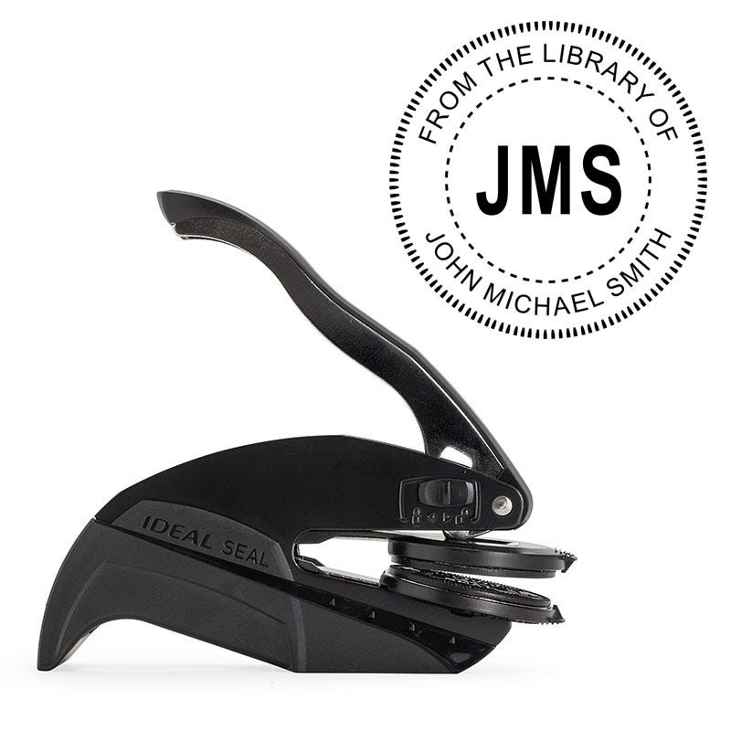 Personalized Book Embosser Imprint Example