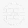 Example of From the Library Book Name Embosser Impression on Grey Background