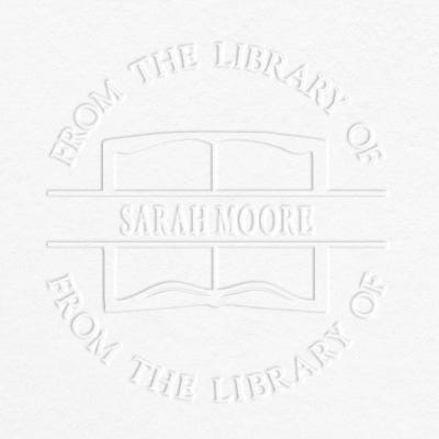 Custom Book Embosser - From the Library Of - alternate view