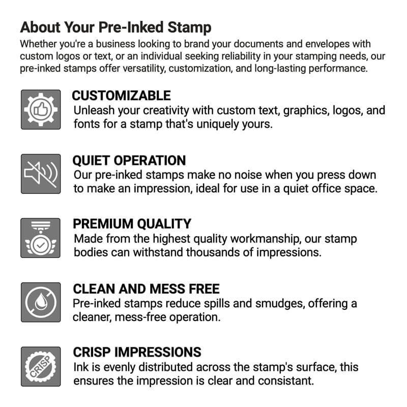 MaxLight Custom MAX-XL42 Pre-Inked Stamp