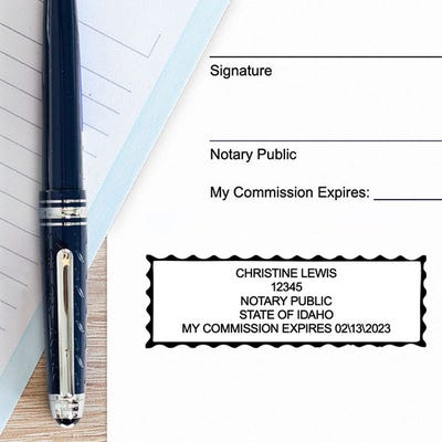 Idaho with Expiration Notary Public Seal - alternate view