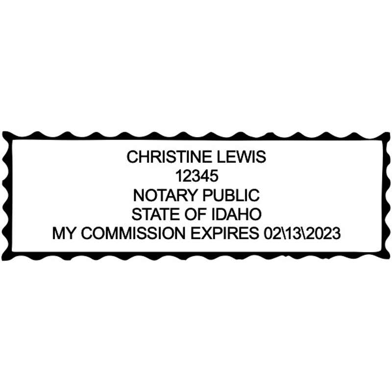 Idaho Notary Public Seal with Expiration Impression