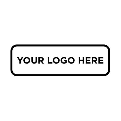 Custom Large Rectangle Logo Stamp - alternate view