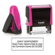 Alabama Pink Rectangle Notary Stamp