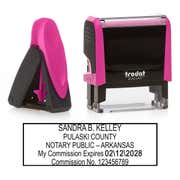Arkansas Pink Rectangle Notary Stamp