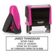 Colorado Pink Rectangle Notary Stamp
