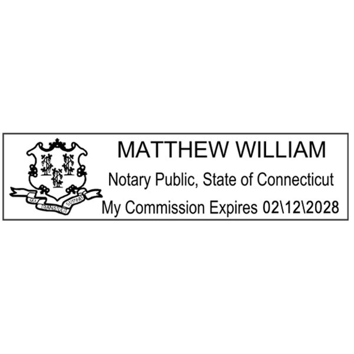 Connecticut Notary Pink Stamp Impression Only