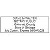 Georgia Notary Pink Stamp - Rectangle