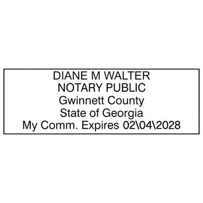 Georgia Pink Rectangle Notary Stamp - alternate view