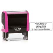 Georgia Pink Rectangle Notary Stamp