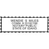 Impression only of Idaho Notary Pink Stamp - Rectangle