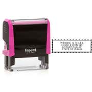 Idaho Pink Rectangle Notary Stamp