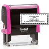 Impression on top of Idaho Notary Pink Stamp with Expiration - Rectangle
