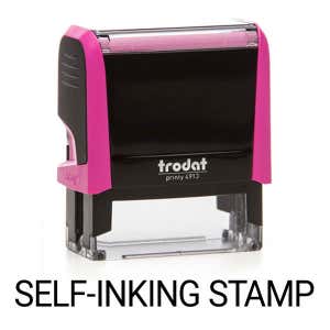 Available as a self-inking stamps