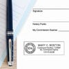 Example of Indiana Notary Pink Stamp - Rectangle Impression on Paper