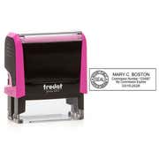 Indiana Pink Rectangle Notary Stamp