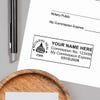 Example of Iowa Notary Pink Stamp - Rectangle