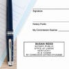 Impression of Kentucky Notary Pink Stamp - Rectangle on White Paper